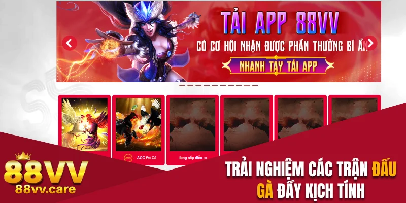 88VV - Nhà Cái Cá Cược Casino Uy Tín Số 1 Châu Á 32 Trải nghiệm các sự kiện đá gà 88VV đầy kịch tính